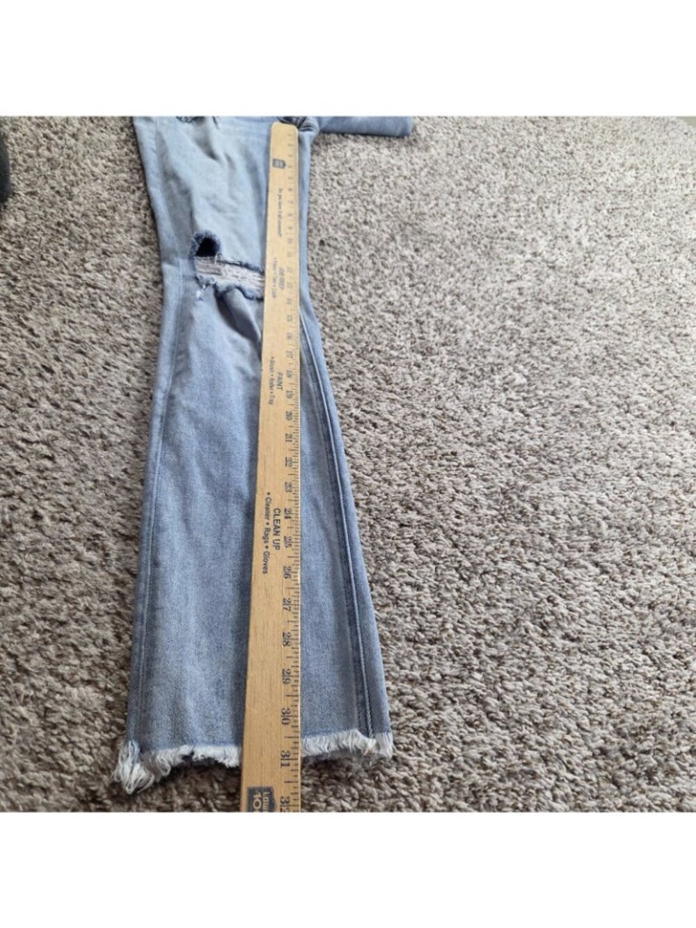 Vervet Jeans Womens 25 Slim Denim Raw Hem Distressed Light Wash - Picture 4 of 6